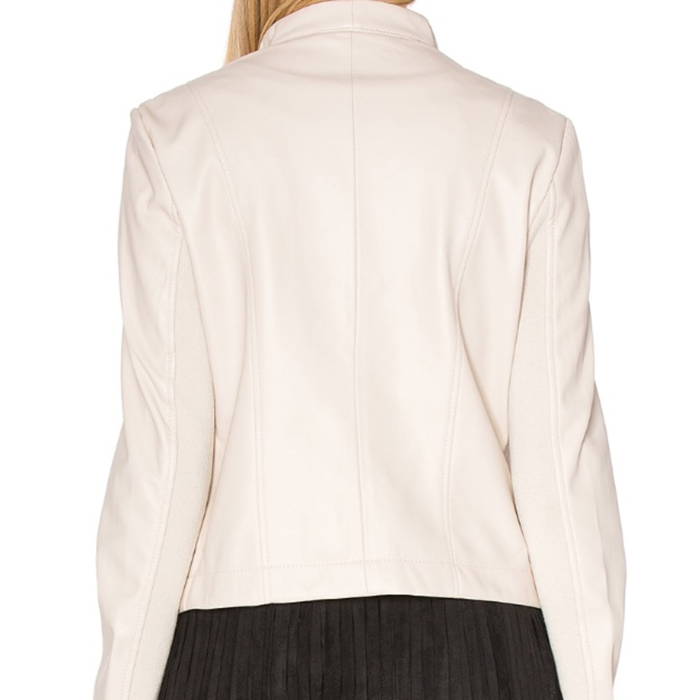 Draped Leather Jacket - image 2